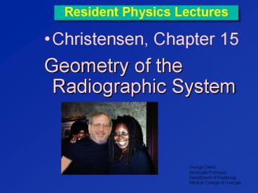 Resident Physics Lectures
