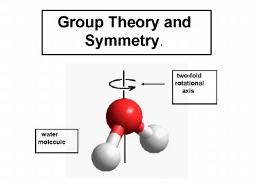 Group Theory and Symmetry'