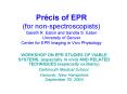 Prcis of EPR for nonspectroscopists Gareth R' Eaton and Sandra S' Eaton University of Denver Center PowerPoint PPT Presentation