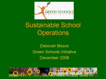 Sustainable School Operations