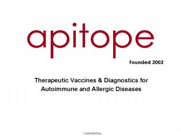 Therapeutic Vaccines