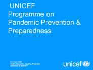 UNICEF Programme on Pandemic Prevention