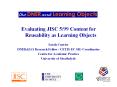Evaluating JISC 5/99 Content for Reusability as Learning Objects PowerPoint PPT Presentation