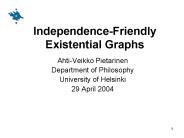 Independence-Friendly Existential Graphs