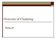 Overview of Clustering