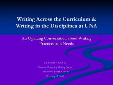 Writing Across the Curriculum