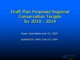 Draft Plan Proposed Regional Conservation Targets for 2010 2014 PowerPoint PPT Presentation
