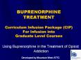 BUPRENORPHINE TREATMENT Curriculum Infusion Package (CIP) For Infusion into Graduate Level Courses PowerPoint PPT Presentation