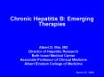 Chronic Hepatitis B: Emerging Therapies PowerPoint PPT Presentation
