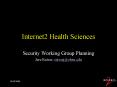 Internet2 Health Sciences PowerPoint PPT Presentation