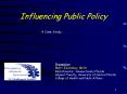 Influencing Public Policy PowerPoint PPT Presentation