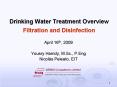 Drinking Water Treatment Overview Filtration and Disinfection PowerPoint PPT Presentation