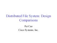 Distributed File System: Design Comparisons