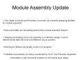 Module Assembly Update PowerPoint PPT Presentation