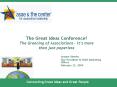 The Great Ideas Conference!  The Greening of Associations  PowerPoint PPT Presentation