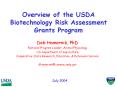 Overview of the USDA Biotechnology Risk Assessment Grants Program PowerPoint PPT Presentation