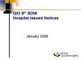 QIO 9th SOW Hospital Issued Notices PowerPoint PPT Presentation