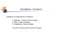 Academic Careers PowerPoint PPT Presentation