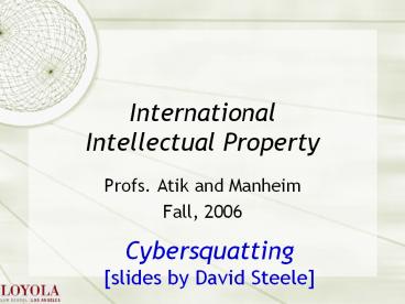 International Intellectual Property