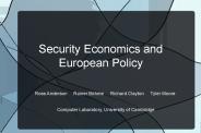 Security Economics and European Policy