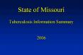 State of Missouri Tuberculosis Information Summary 2006 PowerPoint PPT Presentation