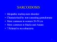SARCOIDOSIS PowerPoint PPT Presentation