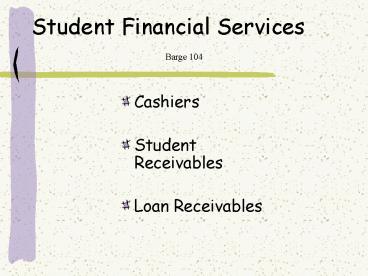 Student Financial Services