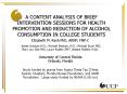 A CONTENT ANALYSIS OF BRIEF INTERVENTION SESSIONS FOR HEALTH PROMOTION AND REDUCTION OF ALCOHOL CONS PowerPoint PPT Presentation