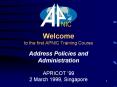 Welcome to the first APNIC Training Course PowerPoint PPT Presentation