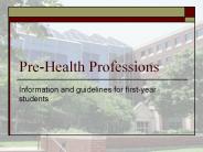 Pre-Health Professions