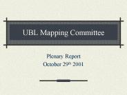 UBL Mapping Committee