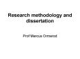Research methodology and dissertation PowerPoint PPT Presentation