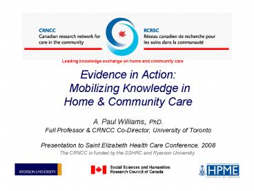 Evidence in Action: Mobilizing Knowledge in Home
