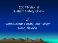 2007 National Patient Safety Goals PowerPoint PPT Presentation