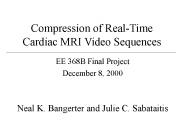 Compression of Real-Time Cardiac MRI Video Sequences