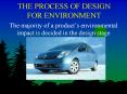 THE PROCESS OF DESIGN FOR ENVIRONMENT PowerPoint PPT Presentation