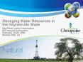 Managing Water Resources in the Haynesville Shale PowerPoint PPT Presentation