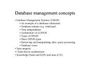 Database management concepts