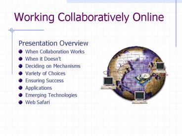 Working Collaboratively Online