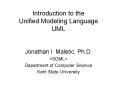 Introduction to the Unified Modeling Language UML PowerPoint PPT Presentation