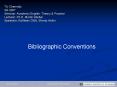Bibliographic Conventions PowerPoint PPT Presentation