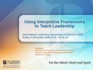 Using Interpretive Frameworks to Teach Leadership