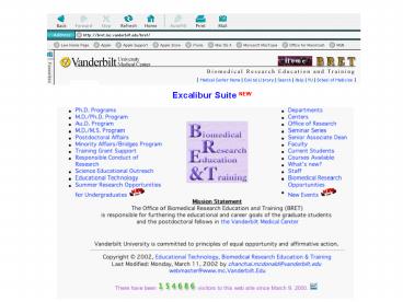 Webbased Interactive Environments in Biomedical Research Education and Training