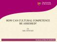 HOW CAN CULTURAL COMPETENCE BE ASSESSED? BY MEL STEWART PowerPoint PPT Presentation