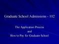 Graduate School Admissions - 102 PowerPoint PPT Presentation