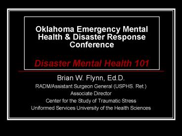 Oklahoma Emergency Mental Health