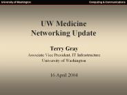 UW Medicine Networking Update