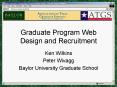Graduate Program Web Design and Recruitment PowerPoint PPT Presentation