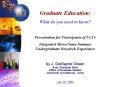 Graduate Education: PowerPoint PPT Presentation
