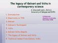 The legacy of Galvani and Volta in contemporary science PowerPoint PPT Presentation